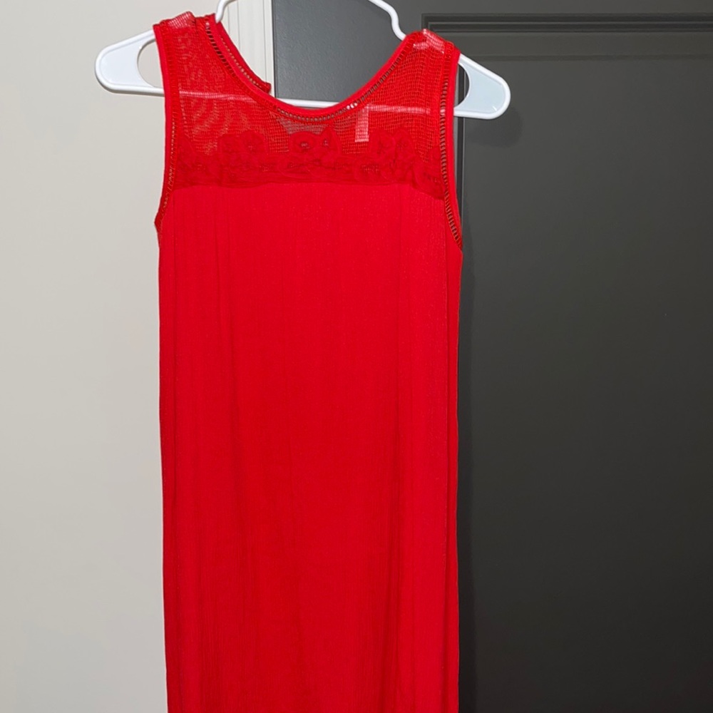 Redish orange dress knee length